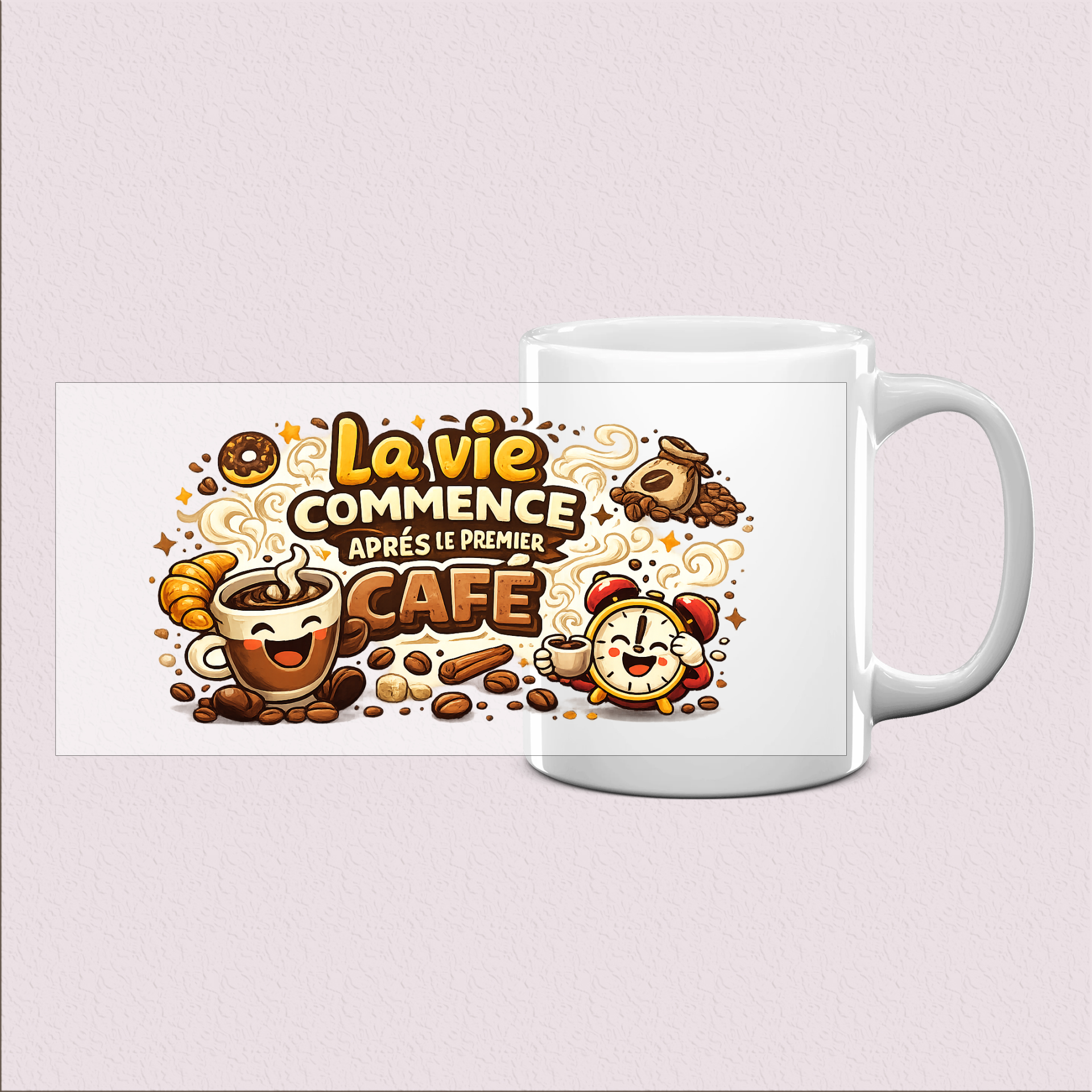 Mug « La vie commence après le café »