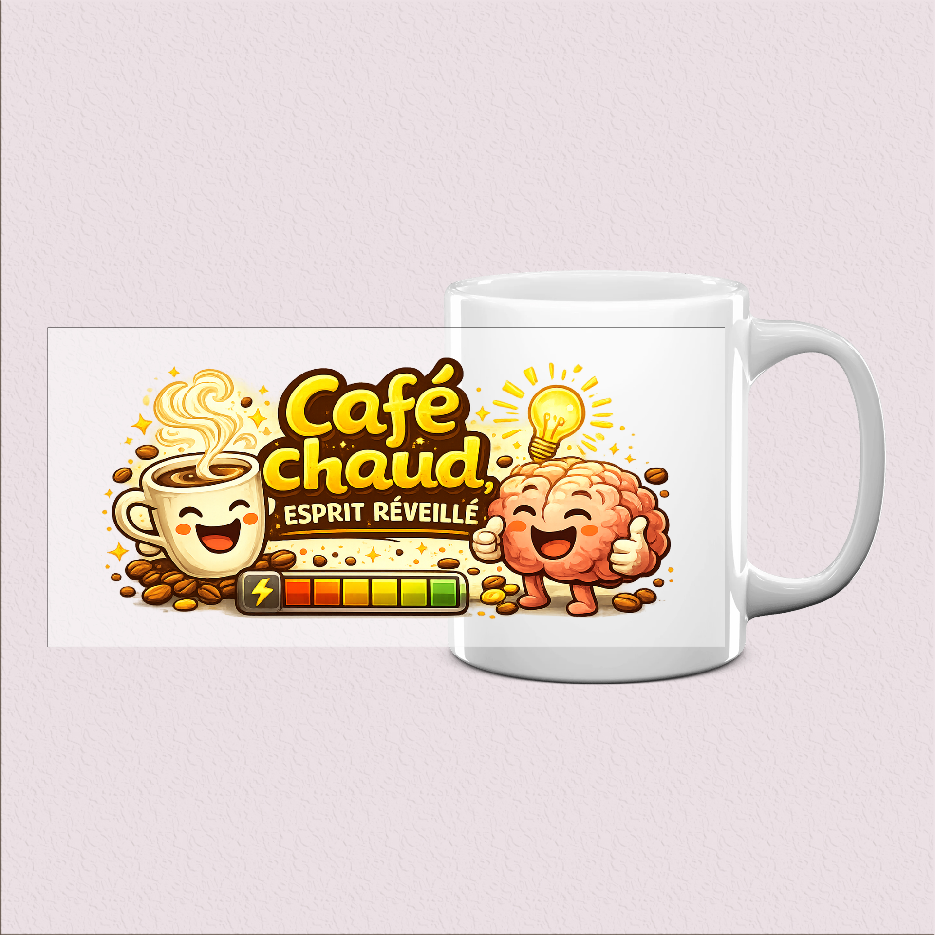 Mug Café Chaud Esprit Réveil