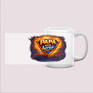 Mug "Papa mon héros" - Cadeau plein d'amour