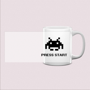 Mug Imprimé "Press Start" pour Gamer