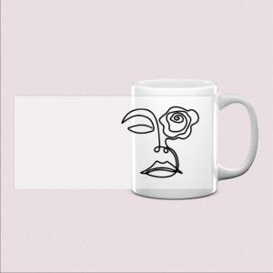 Mug Visage Féminin Élégant
