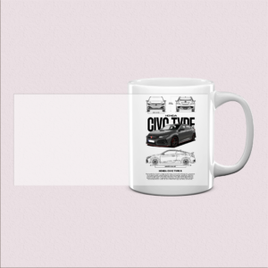 Mug design sportive pour passionnés d'auto