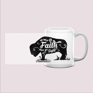Mug 'We Walk By Faith' Inspirant