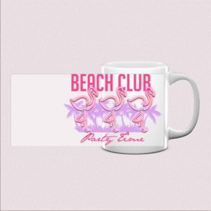 Mug imprimé Beach Club - été et détente