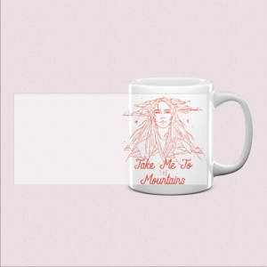 Mug imprimé Montagnes enneigées