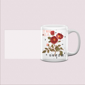 Mug imprimé motif rose douce