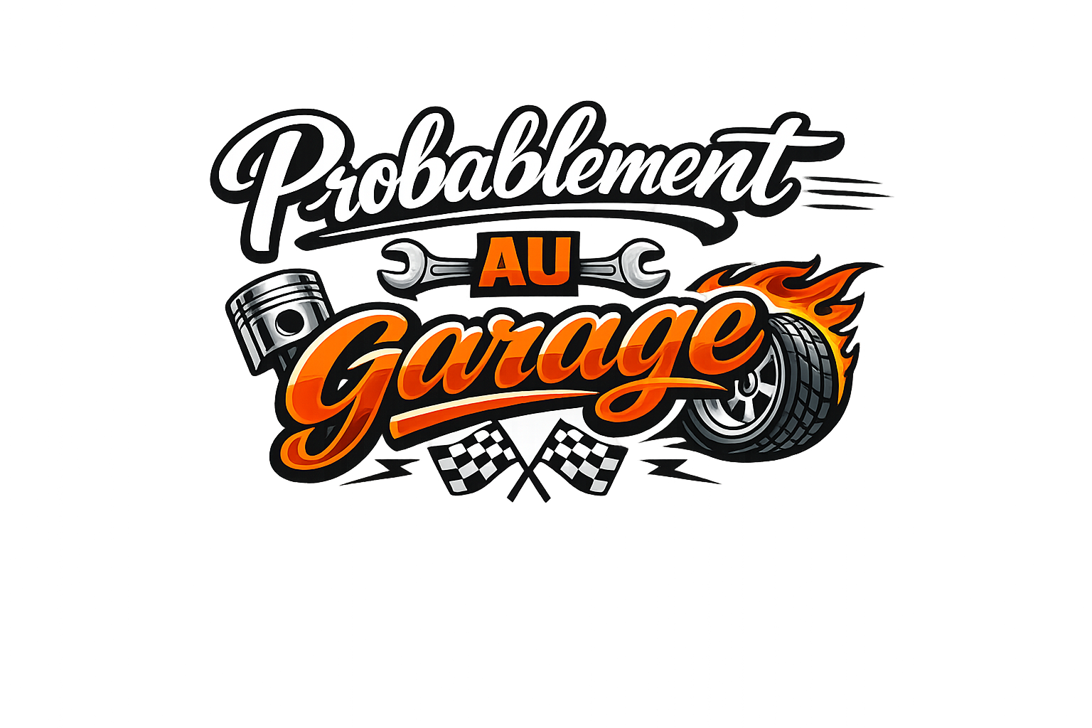 Mug imprimé "Probablement au garage" – Image 2
