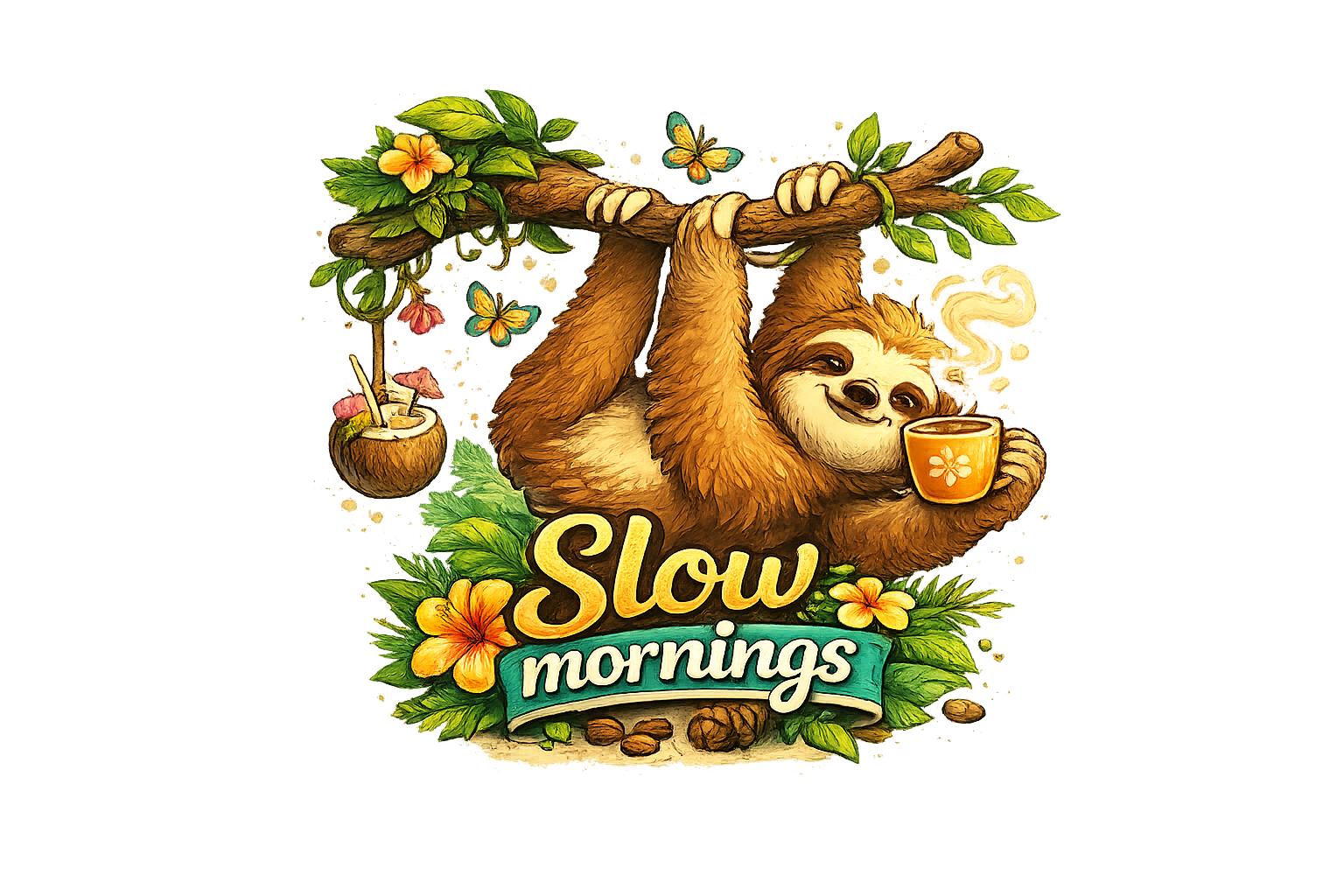 Mug imprimé Slow Mornings chaleureux – Image 2
