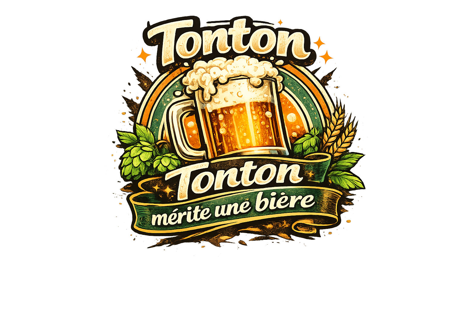 Mug Tonton mérite une bière - Cadeau sympa – Image 2