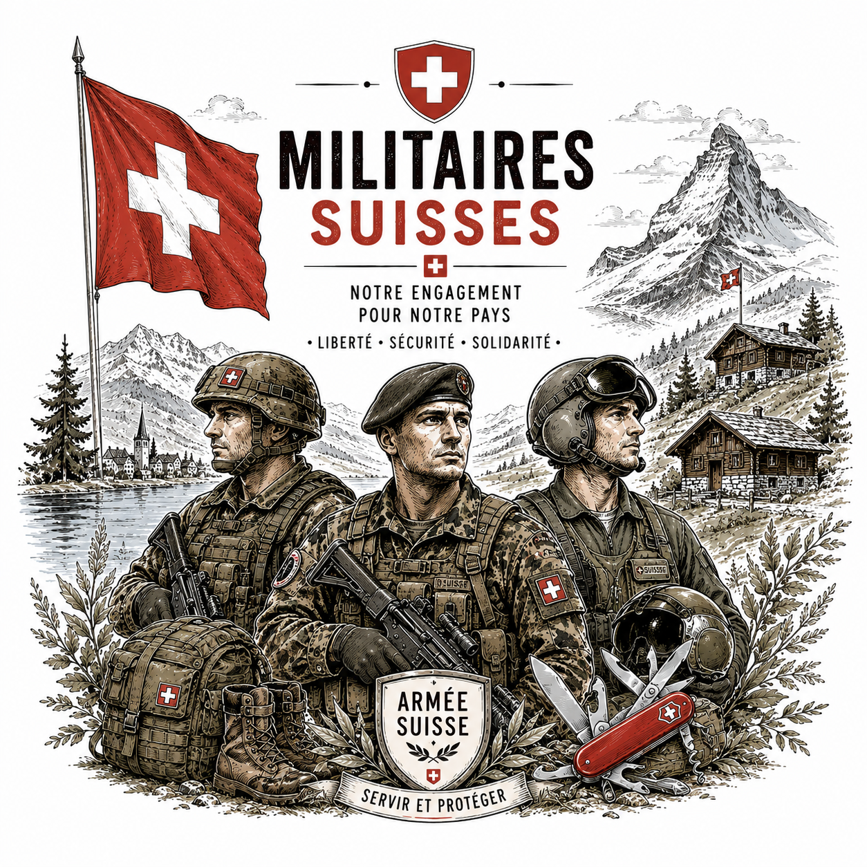 Mug imprimé Armée Suisse – Image 2