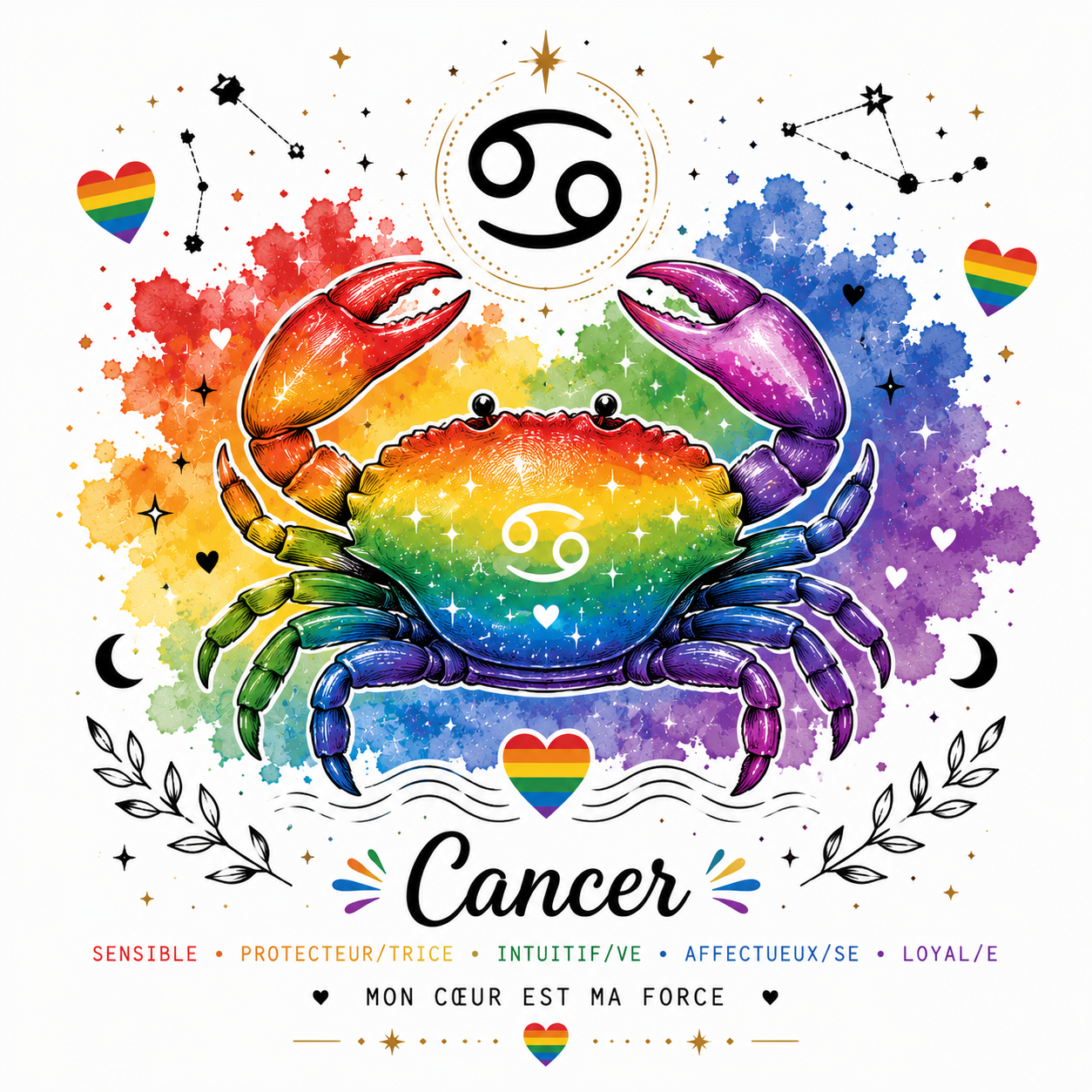 Mug signe Cancer – Cadeau personnalisé – Image 2