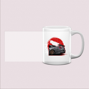 Mug gris voiture sportive élégante