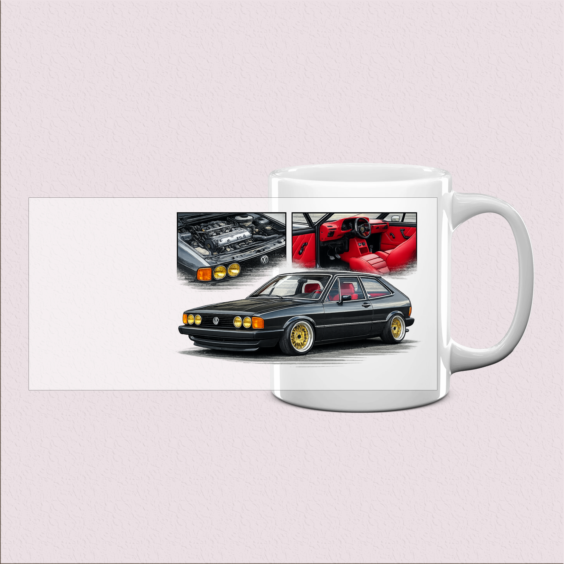 Mug imprimé Voiture Vintage Scirocco