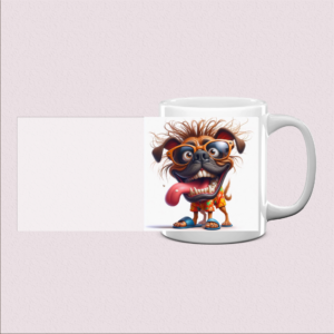 Mug Caricature Chien en Vacances
