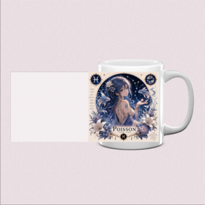 Mug imprimé motif poisson coloré