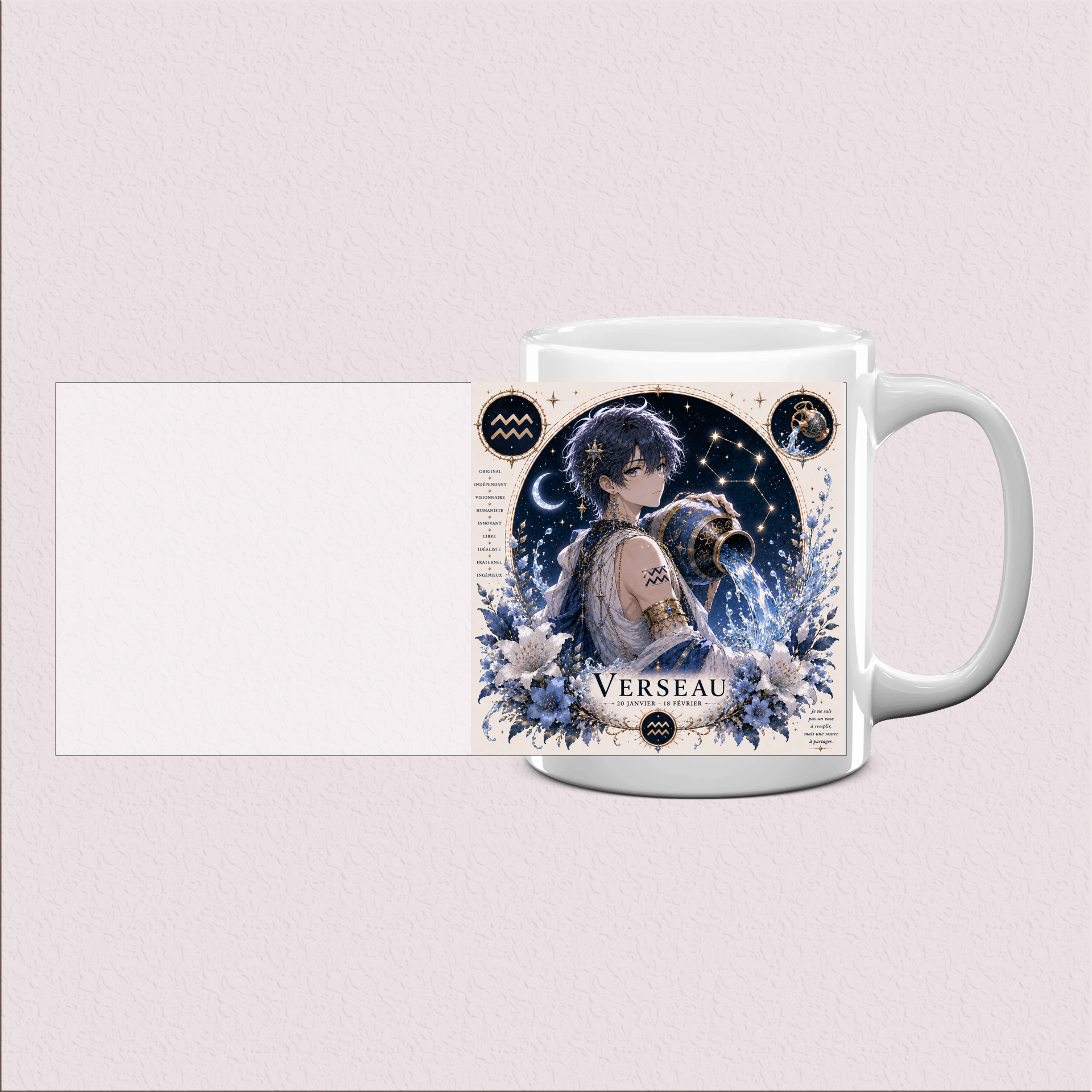 Mug Zodiaque Verseau – Cadeau unique et moderne