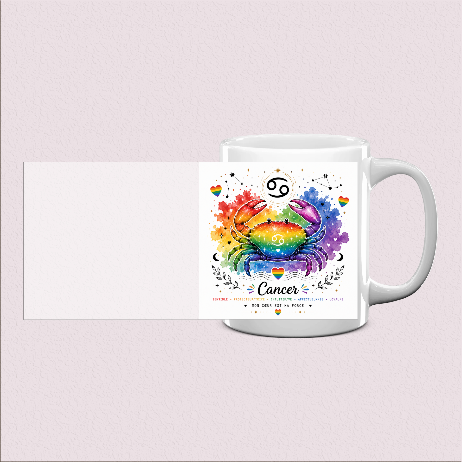 Mug signe Cancer – Cadeau personnalisé