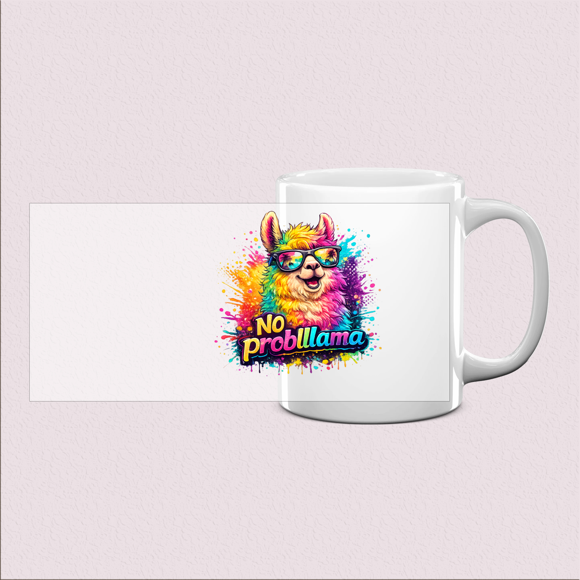Mug "No Probllama" humour et détente
