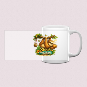 Mug imprimé Slow Mornings chaleureux