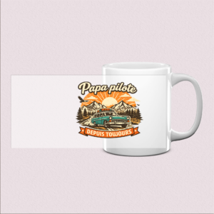 Mug Papa Pilote depuis toujours