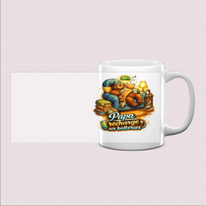 Mug Papa recharge ses batteries