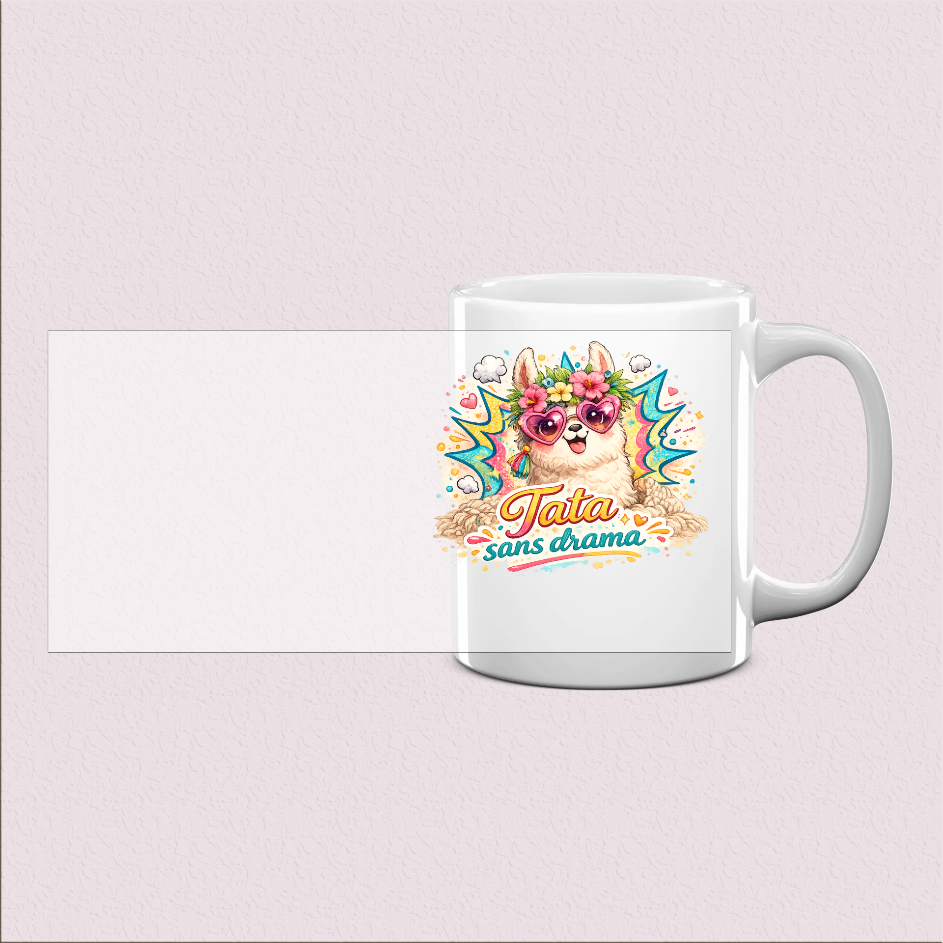 Mug imprimé « Tata sans drama »