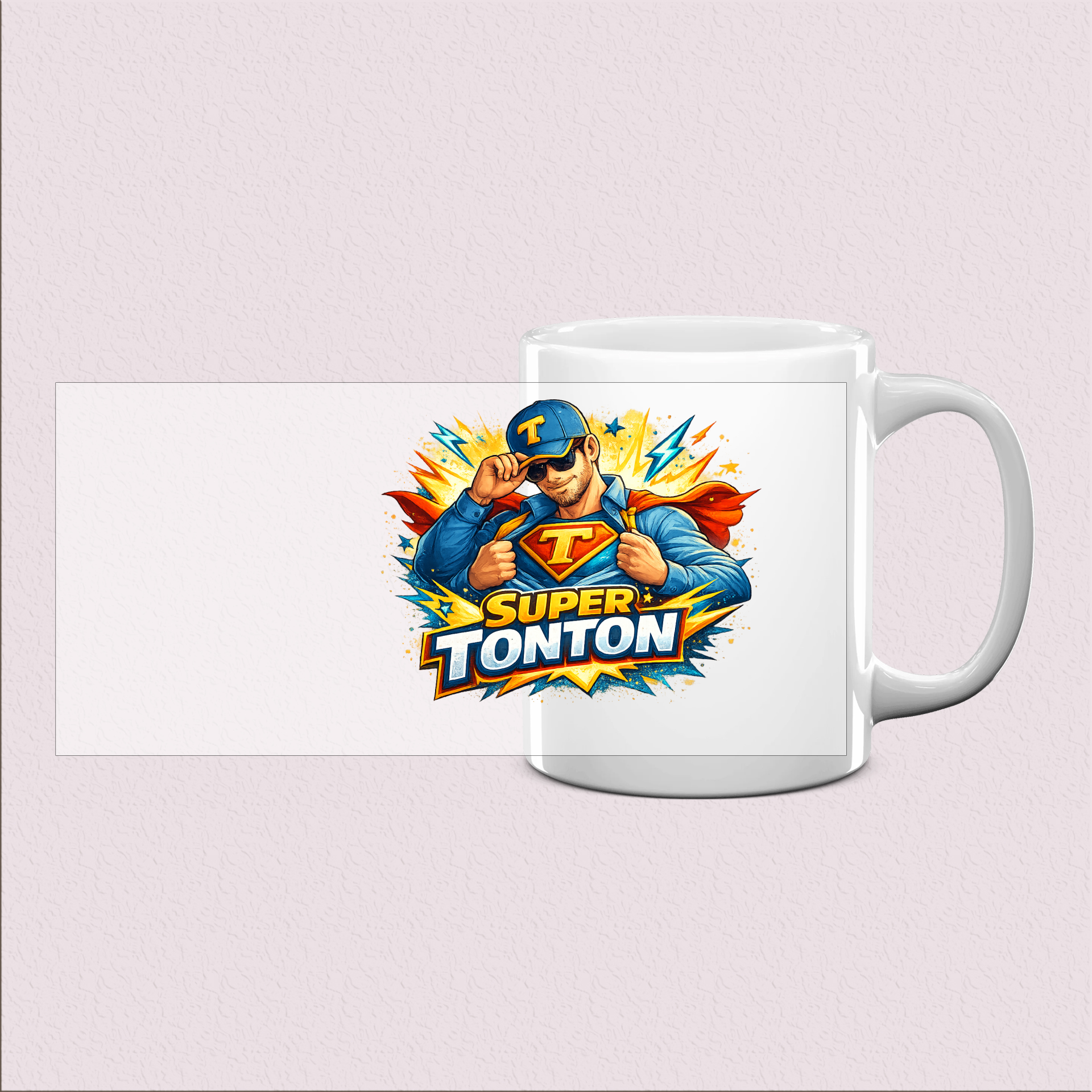 Mug imprimé Super Tonton - Cadeau idéal
