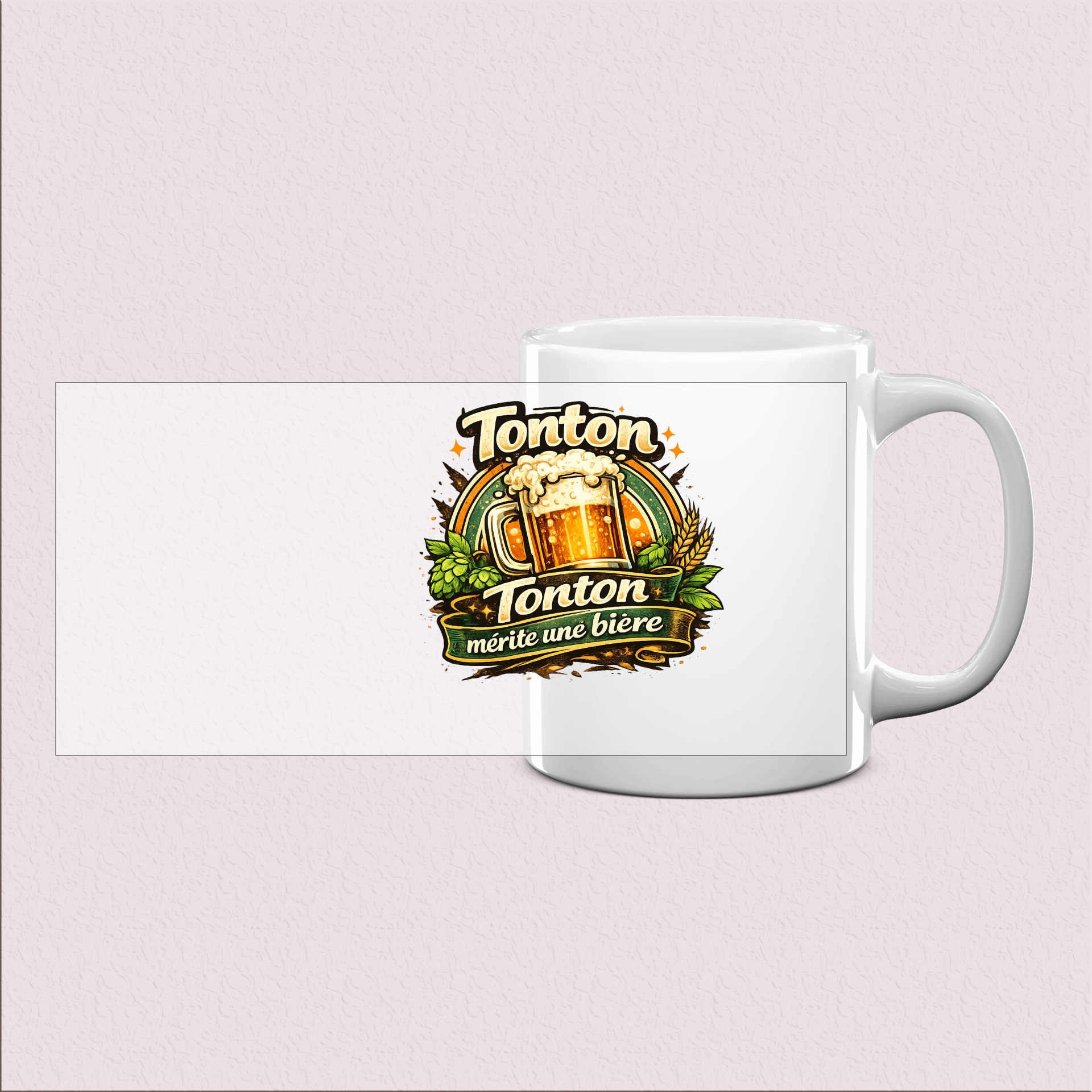 Mug Tonton mérite une bière - Cadeau sympa