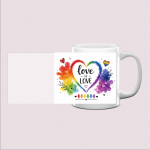 Mug Coeur aux Couleurs LGBT