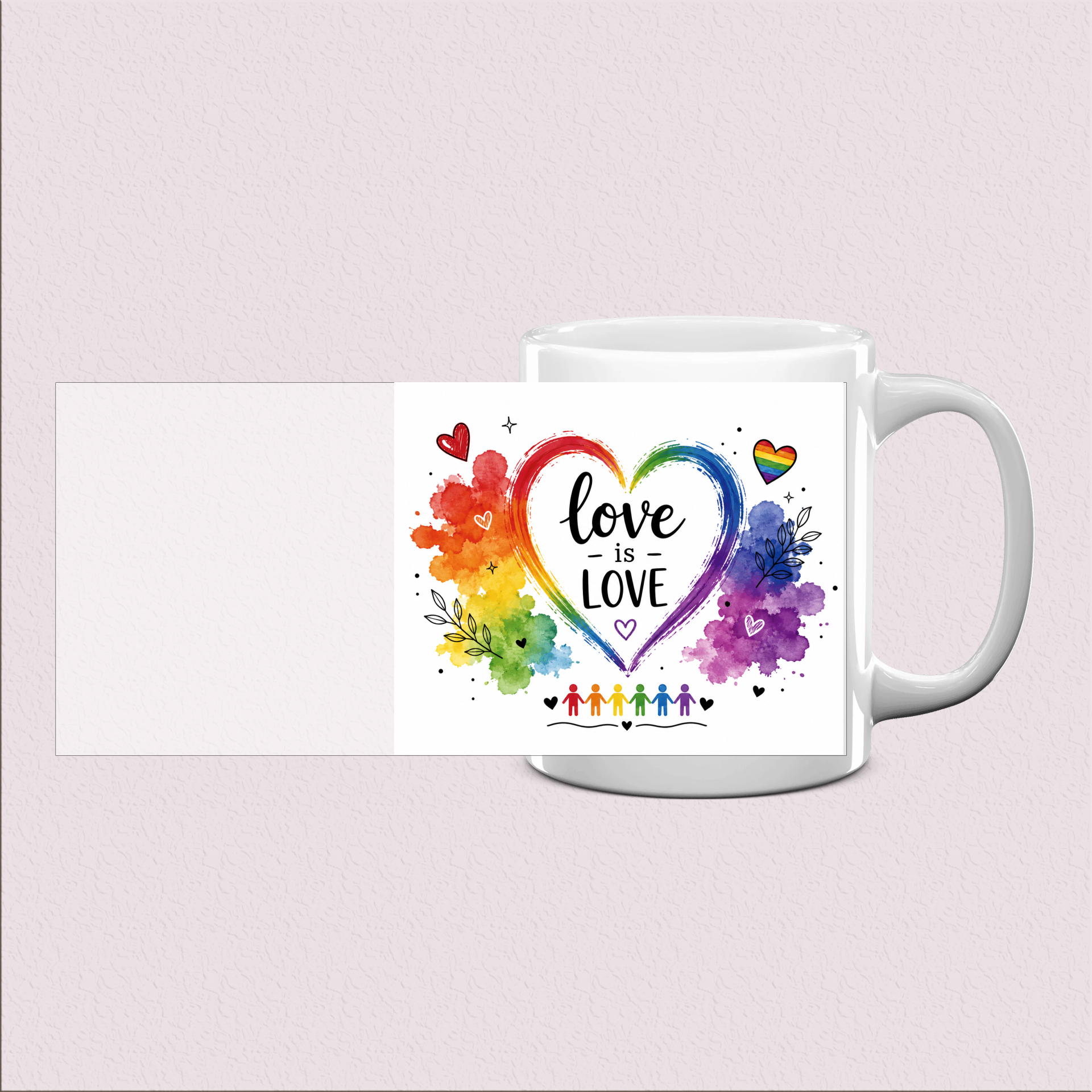 Mug Coeur aux Couleurs LGBT