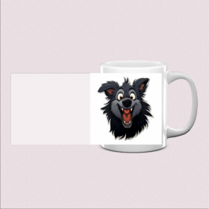 Mug Tête de Chien Noir Joyeux