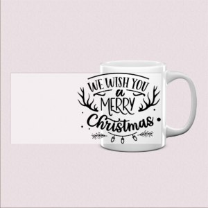 Mug Noël Noir "We Wish You a Merry Christmas"