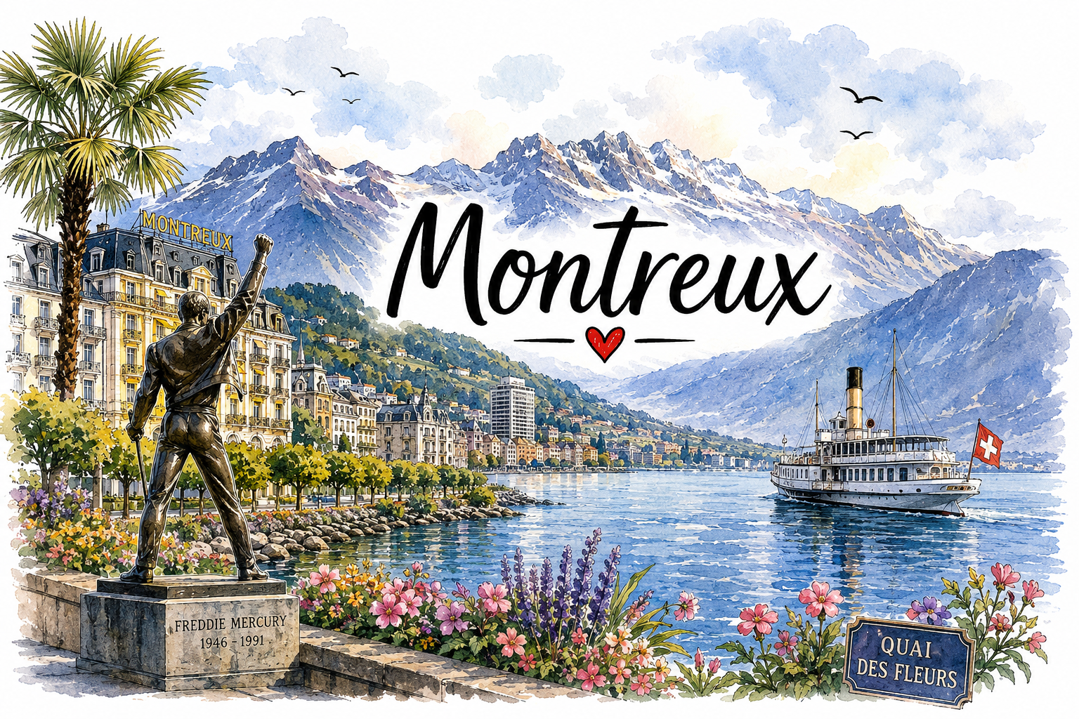 Mug Souvenir Montreux - Élégance Suisse – Image 2