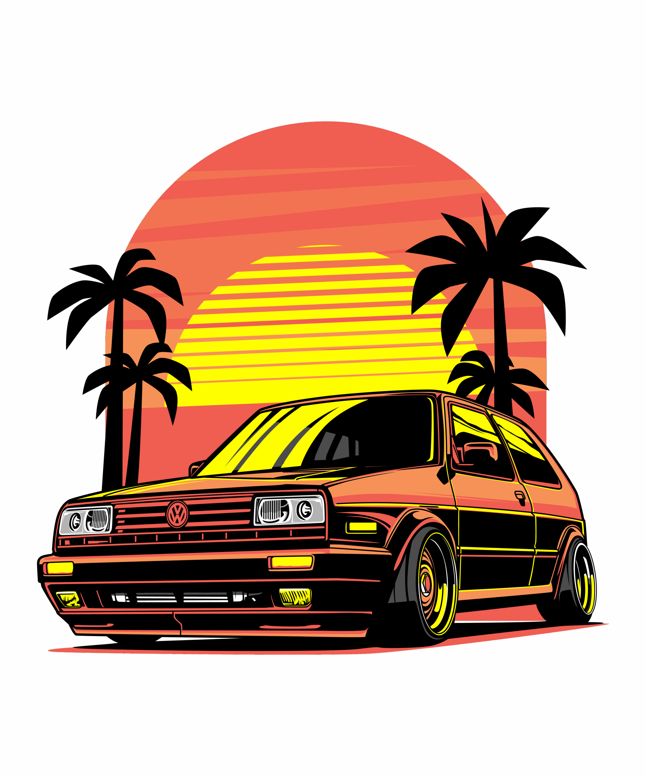 Mug Voiture Vintage Style Golf MK2 – Image 2